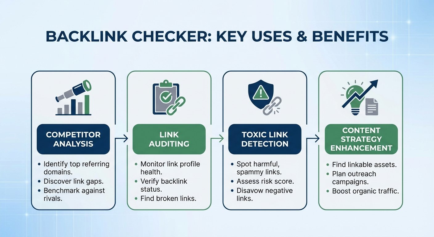 Key uses of a backlink checker for SEO success