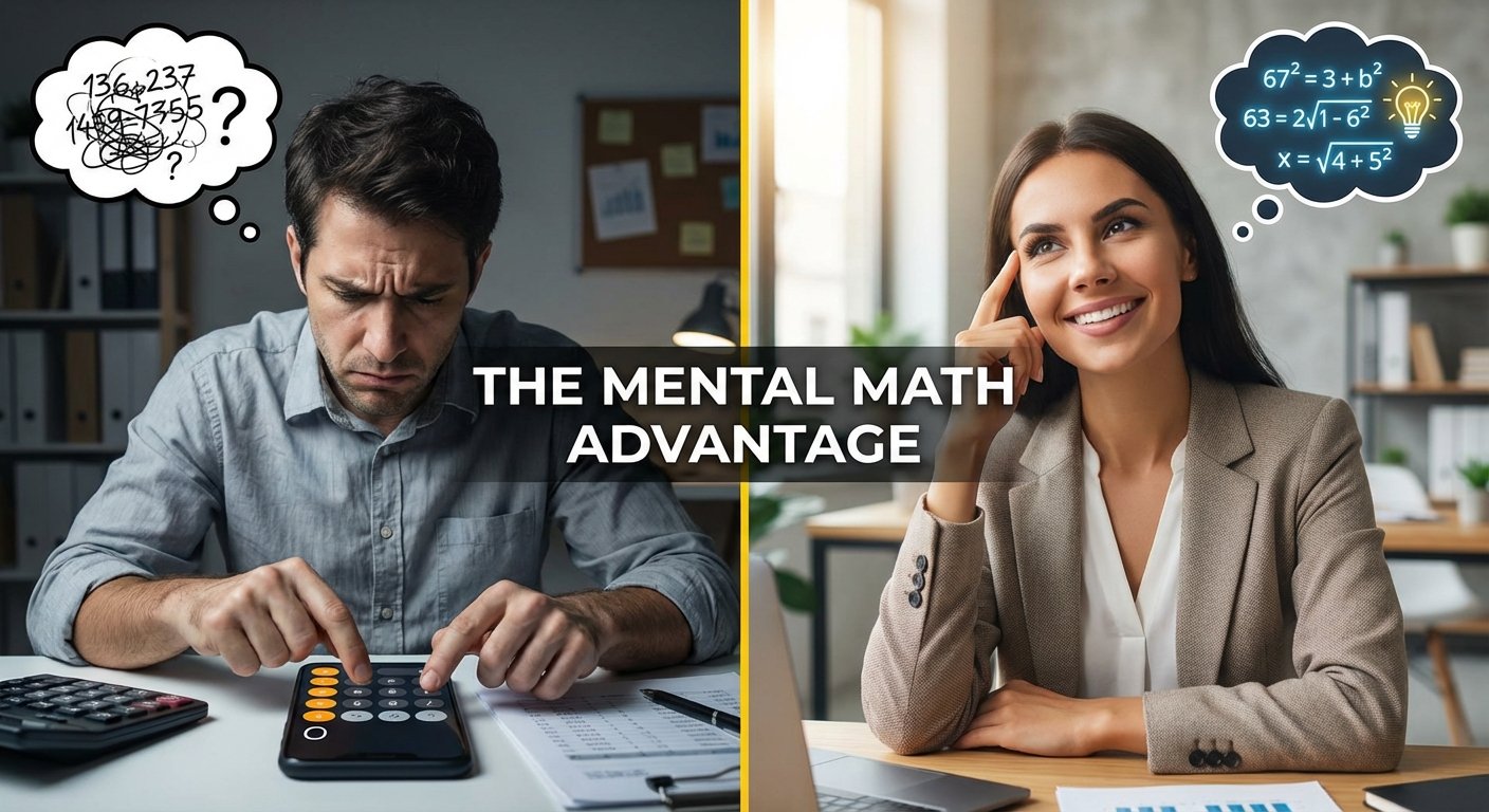 Mental math vs percentage calculator: efficiency comparison