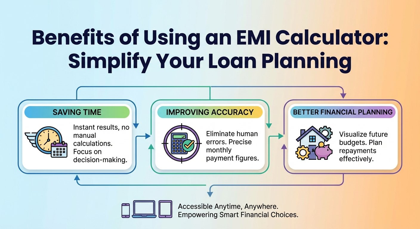 Benefits of Using an EMI Calculator Infographic
