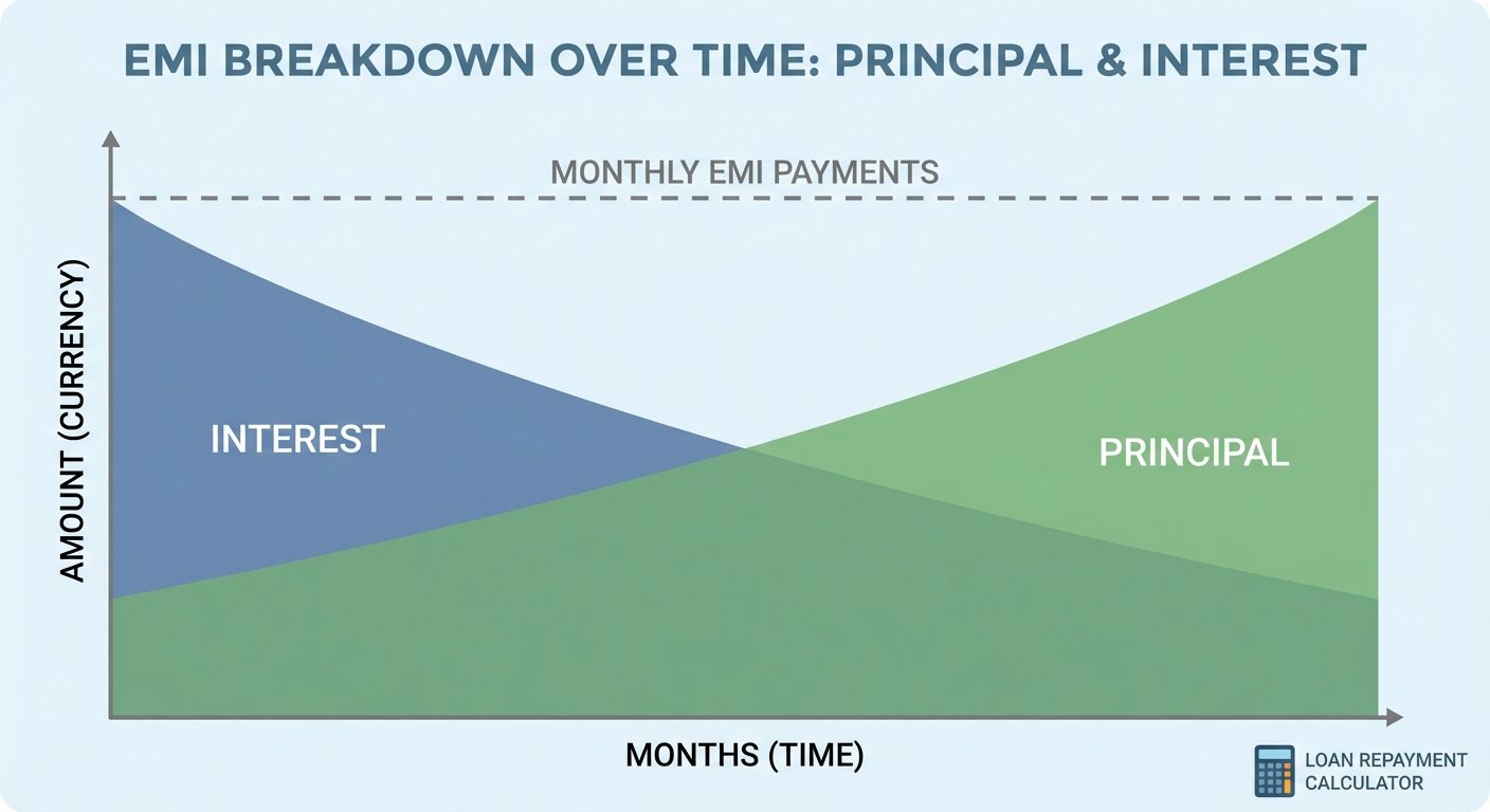EMI Calculator: Breakdown of Principal and Interest