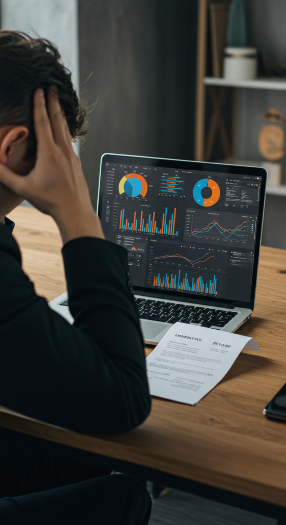 A marketer overwhelmed by the high cost of multiple SEO software subscriptions.