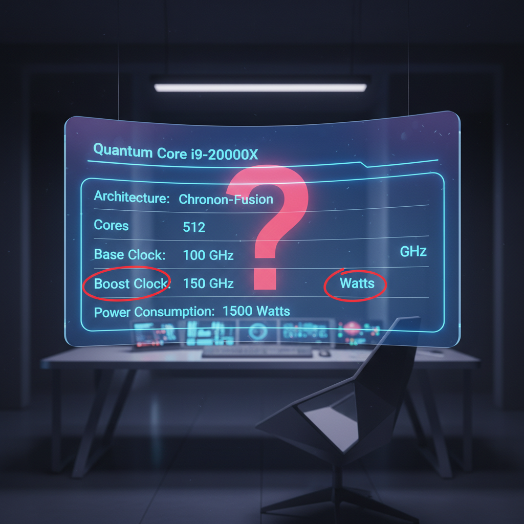 A computer screen showing tech specs with hertz and watts highlighted, indicating confusion.
