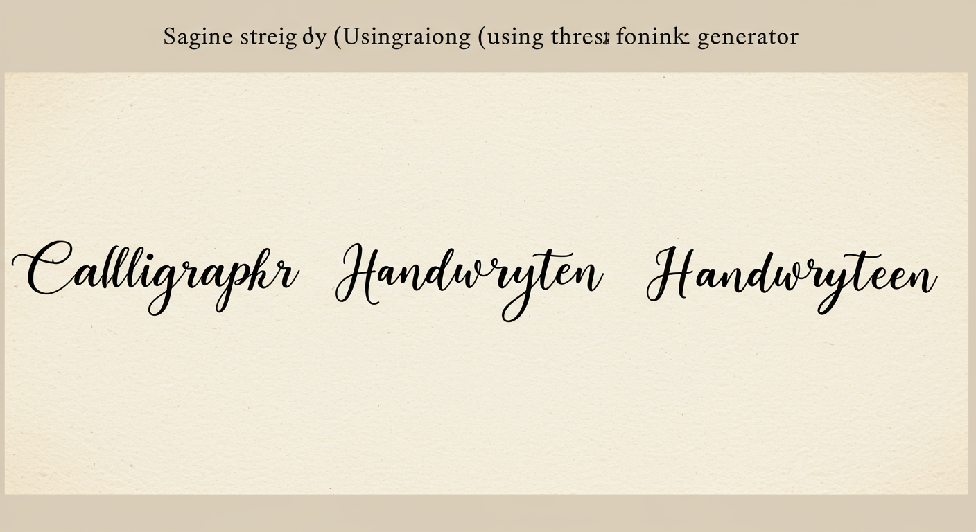 convert text to real handwriting - High-quality graphic comparing the same sentence generated by Calligraphr (custom font), Handwrytten (robotic script), and a basic online generator, showing different levels of realism.